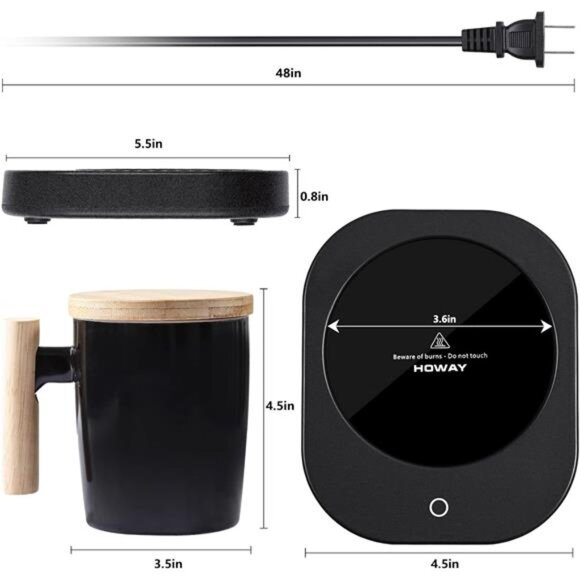 Coffee Warmer & Mug Set, Cup Heater for Desk Temperature Control &Smart Auto Off - Picture 6 of 7